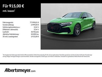 Gebraucht Audi RS3 Sportback Ambiente 400 PS (294 kW) 2025 Grün Kleinwagen