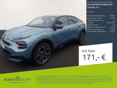 Gebraucht Citroën e-C4 Shine 100 kW (136 PS) 2021 Lackierung olbia blau/typ auss Limousine