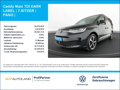 Gebraucht VW Caddy Maxi Life 122 PS (89 kW) 2024 Schwarz Van / Kleinbus