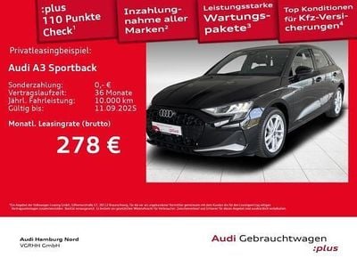 Schwarz (0e mythosschwarz metallic) Gebraucht 2024 Audi A3 Sportback Ambiente Kleinwagen | 32.481 € (Guter Preis)