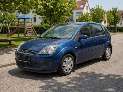 Gebraucht Ford Fiesta 60 PS (44 kW) 2008 Blau Kleinwagen