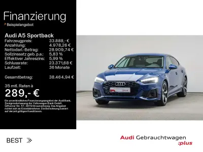 Gebraucht Audi A5 S-Line 163 PS (119 kW) 2023 Ascariblau metallic Coupé