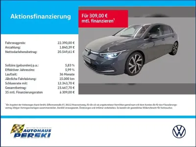 Gebraucht VW Golf VIII Style 150 PS (110 kW) 2022 Grau Limousine