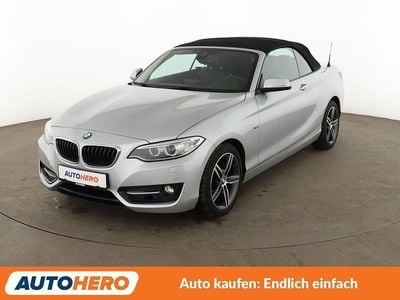 Usata BMW 220 Sport Line 184 CV (135 kW) 2015 Grigio Cabrio