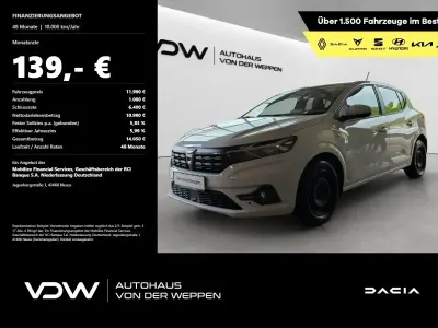 Gebraucht Dacia Sandero Comfort 91 PS (66 kW) 2021 Weiß Kleinwagen