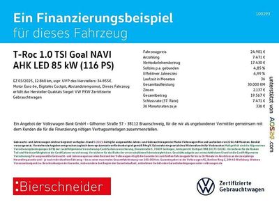Blau Gebraucht 2025 VW T-Roc Goal SUV | 24.901 € (Fairer Preis)
