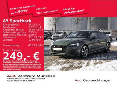 Distriktgrün metallic Gebraucht 2022 Audi A5 S-Line Limousine | 39.215 € (Fairer Preis)