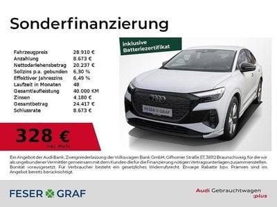 Gebraucht Audi Q4 Sportback e-tron Advanced 150 kW (204 PS) 2023 Gletscherweiß SUV