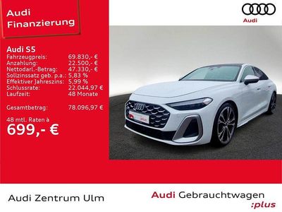 Gebraucht Audi S5 Ambiente 367 PS (269 kW) 2024 Gletscherweiß metallic Limousine