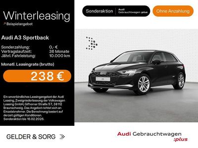 Mythosschwarz metallic Gebraucht 2025 Audi A3 Advanced Plus Limousine | 30.330 € (Guter Preis)
