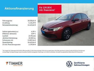 Second-hand VW Golf VIII Active 131 CP (96 kW) 2022 Roșu Berlinǎ