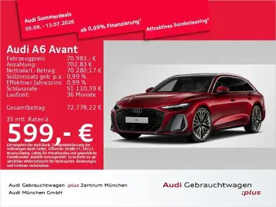 Neu Audi A6 S-Line 367 PS (269 kW) 2025 Grenadinerot metallic Kombi