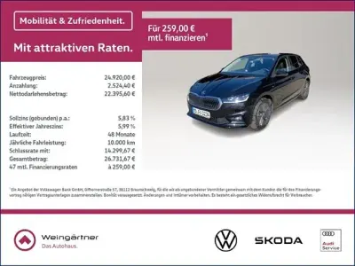 Gebraucht Skoda Fabia Drive 116 PS (85 kW) 2025 Schwarz Kleinwagen