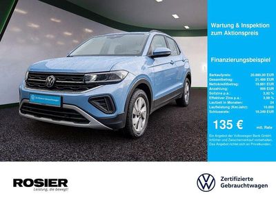 Blau / clear blue (metallic) Gebraucht 2024 VW T-Cross Life SUV | 20.880 € (Guter Preis)