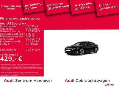 A2 brillantschwarz Gebraucht 2022 Audi A5 Sportback Advanced Plus Kleinwagen | 33.990 € (Fairer Preis)