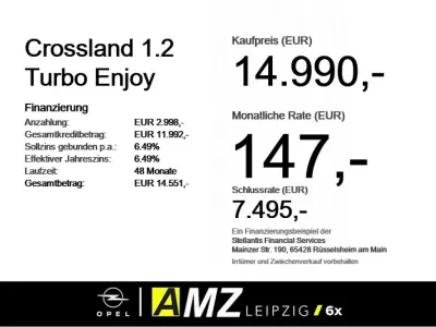 Gebraucht Opel Crossland X Enjoy 110 PS (80 kW) 2024 Lack weiss banquise/typ aussenverkleidun (metallic) SUV
