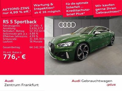 Gebraucht Audi RS5 Sportback Basis 450 PS (330 kW) 2020 Sonomagrün metallic Limousine
