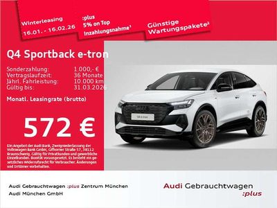 Gletscherweiß metallic Gebraucht 2025 Audi Q4 e-tron S-Line SUV | 55.549 € (Teuer)