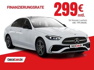 Weiß Gebraucht 2024 Mercedes C300e AMG line Limousine | 59.089 €