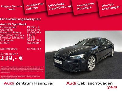 Gebraucht Audi S5 Sportback Ambiente 341 PS (250 kW) 2023 0e mythosschwarz metallic (metallic) Kleinwagen