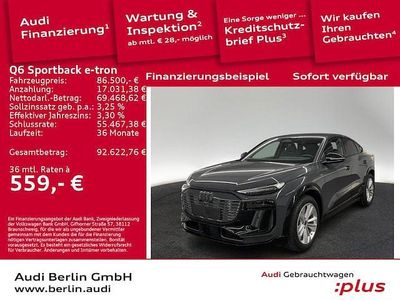 Grau Gebraucht 2025 Audi Q6 Sportback e-tron Sport SUV | 85.600 € (Teuer)