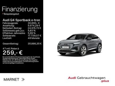 Grau Gebraucht 2022 Audi Q4 Sportback e-tron S-Line SUV | 30.890 € (Fairer Preis)