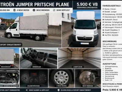 Gebraucht Citroën Jumper 98 PS (72 kW) 2007 Weiß Van / Kleinbus