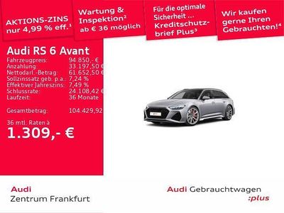 Gebraucht Audi RS6 Ambiente 600 PS (441 kW) 2022 Florettsilber metallic Kombi