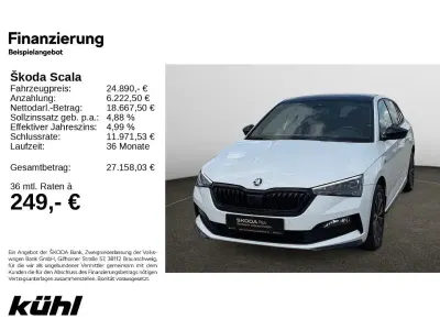 Gebraucht Skoda Scala Monte Carlo 150 PS (110 kW) 2023 Moonweiss metallic Kleinwagen