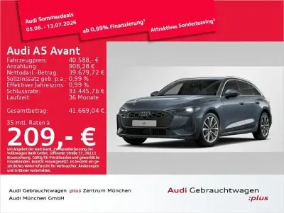 Gebraucht Audi A5 Ambiente 204 PS (150 kW) 2025 Horizontblau metallic Kombi