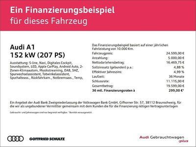 Gebraucht Audi A1 Sportback S-Line 207 PS (152 kW) 2023 Schwarz Kleinwagen