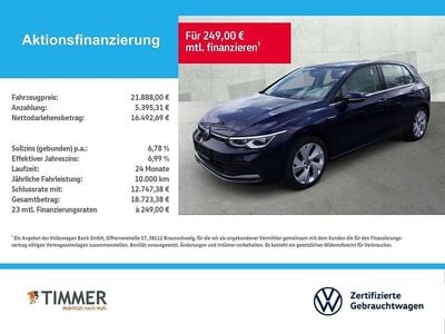 Gebraucht VW Golf VIII Style 150 PS (110 kW) 2022 Blau Limousine
