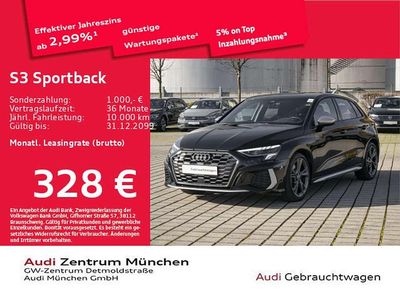 Mythosschwarz metallic Gebraucht 2024 Audi S3 Sport Limousine | 34.876 € (Superpreis)
