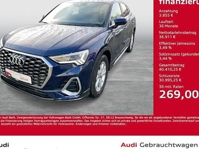 Navarrablau metallic Gebraucht 2025 Audi Q3 Sportback S-Line SUV | 40.766 € (Guter Preis)