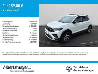 Weiß Gebraucht 2024 VW T-Cross Goal SUV | 24.990 € (Fairer Preis)