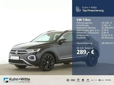 Second-hand VW T-Roc Style 150 CP (110 kW) 2022 Negru SUV