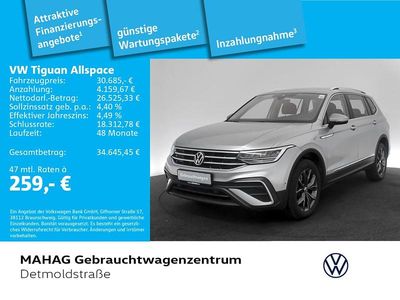 Gebraucht VW Tiguan Allspace Life 200 PS (147 kW) 2022 Pyrit silber metallic SUV