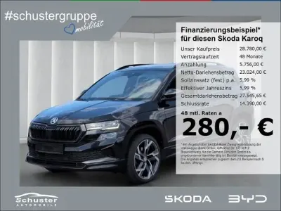 Gebraucht Skoda Karoq SportLine 150 PS (110 kW) 2023 Schwarz SUV