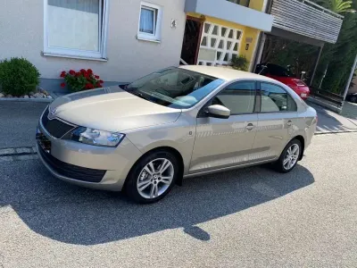 Brugt Skoda Rapid Ambition 105 HK (77 kW) 2014 Beige Hatchback