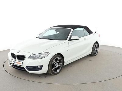 Usata BMW 218 Sport Line 136 CV (100 kW) 2015 Bianco Cabrio