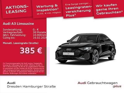 Schwarz Gebraucht 2025 Audi A3 S-Line Limousine | 34.990 € (Guter Preis)