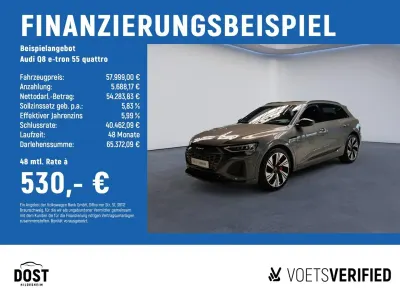 Gebraucht Audi Q8 e-tron S-Line 300 kW (408 PS) 2024 Chronosgrau metallic SUV