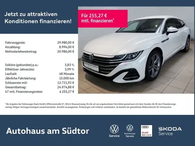 Gebraucht VW Arteon R-line 218 PS (160 kW) 2022 Oryxweiß perlmutteffekt (metallic) Kombi