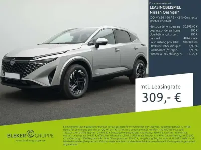 Ny Nissan Qashqai Comfort 190 HK (139 kW) 2025 Sort SUV