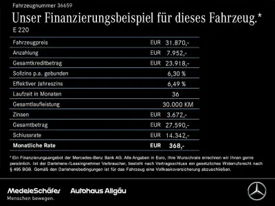 Gebraucht Mercedes E220 194 PS (142 kW) 2022 Schwarz Limousine