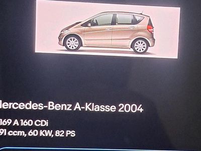 Usata Mercedes A160 82 CV (60 kW) 2004 Argento Utilitaria