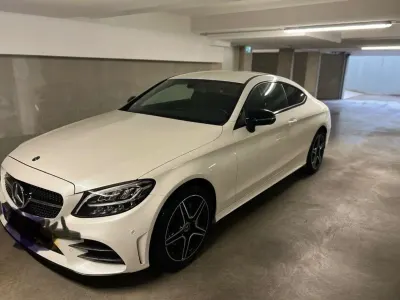 Brugt Mercedes C180 AMG line 156 HK (114 kW) 2019 Hvid Coupe