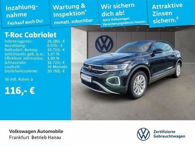 Gebraucht VW T-Roc Cabriolet Style 110 PS (80 kW) 2024 Schwarz Cabrio