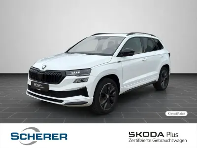 Gebraucht Skoda Karoq SportLine 150 PS (110 kW) 2023 Moonweiß perleffekt SUV