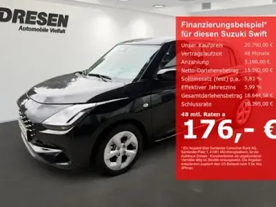 Neu Suzuki Swift Comfort 82 PS (60 kW) 2026 Schwarz Kleinwagen